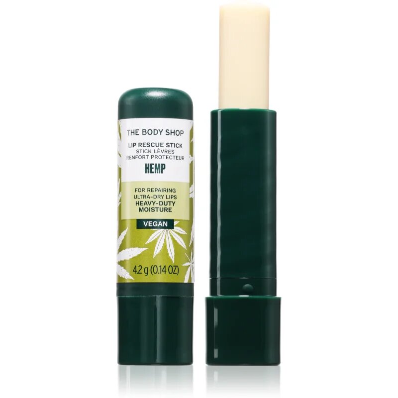 The Body Shop Hemp Lip Rescue Stick интензивен хидратиращ балсам за устни 4.2 гр.