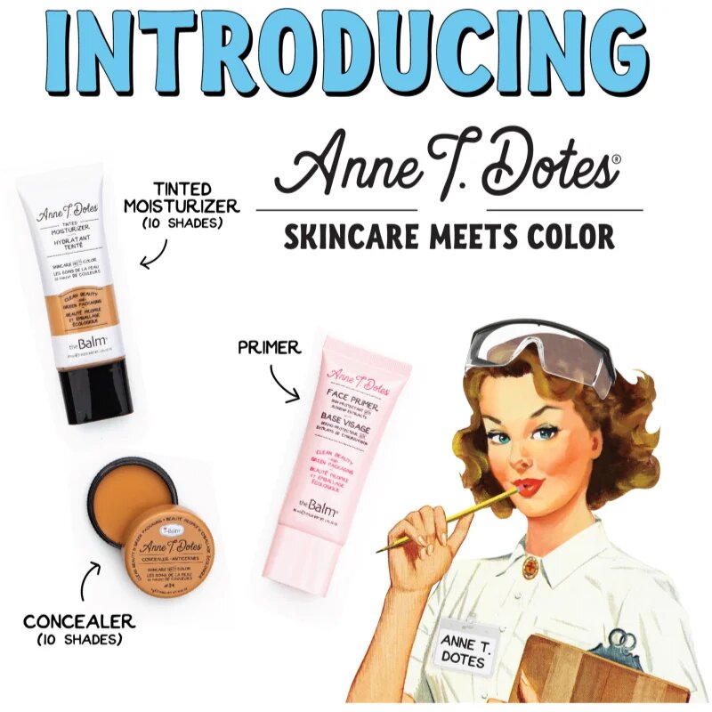 theBalm Anne T. Dotes® Tinted Moisturizer тониращ овлажнител цвят #10 Very Fair For Cool Tones 30 мл.