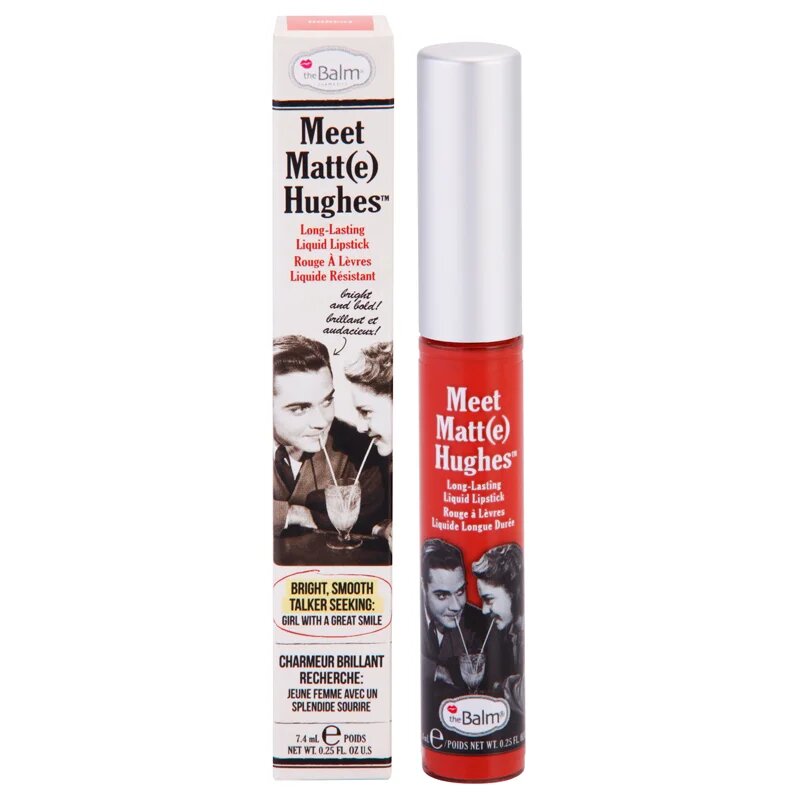 theBalm Meet Matt(e) Hughes Long Lasting Liquid Lipstick дълготрайно течно червило цвят Honest 7.4 мл.