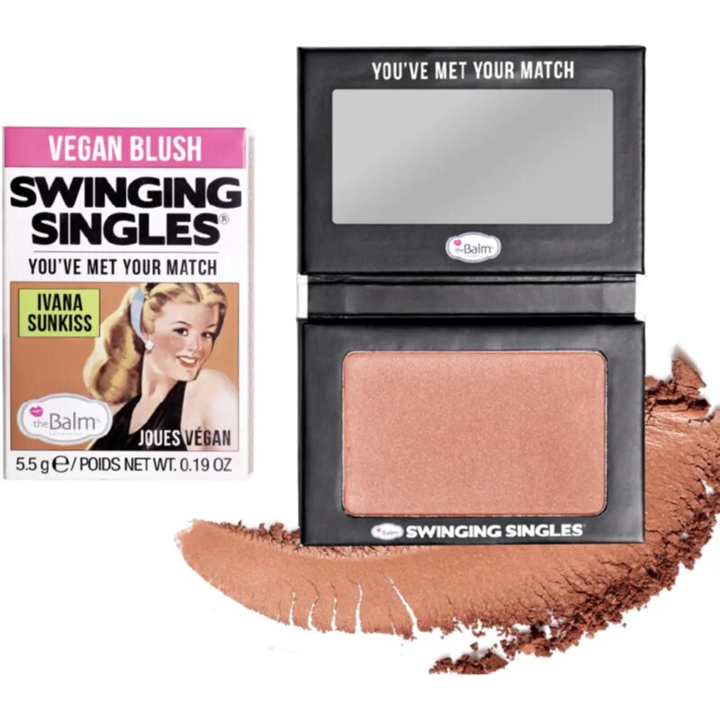 theBalm Swinging Singles Blush компактен руж цвят Ivana Sunkiss 5.5 гр.