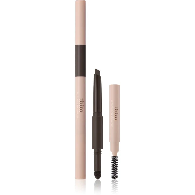thim Artist Touch Brow Duo двустранен молив за вежди с четка цвят 03 Black Brown 0.6 гр.