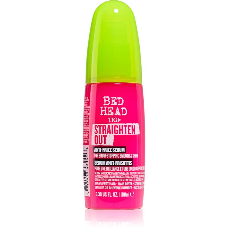 TIGI Straighten Out Anti-Frizz Serum изглаждащ серум за блясък и мекота на косата 100 мл.