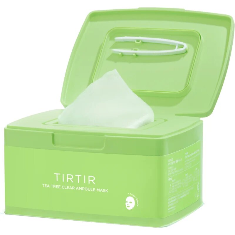 TIRTIR Ampoule Mask Tea Tree Clear успокояваща платнена маска за проблемна кожа 30 бр.