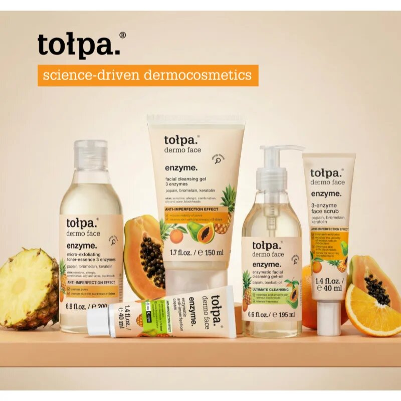 Tołpa Dermo Face Enzyme почистващ олио гел за лице 195 мл.