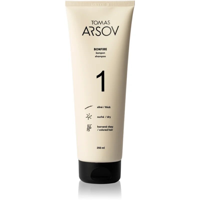 Tomas Arsov Bonfire Shampoo хидратиращ шампоан за защита на цвета за увредена и боядисана коса 250 мл.