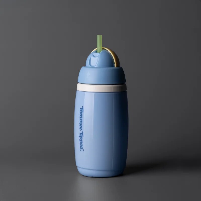 Tommee Tippee Active Cup чаша със сламка Blue 12m+ 1 бр.