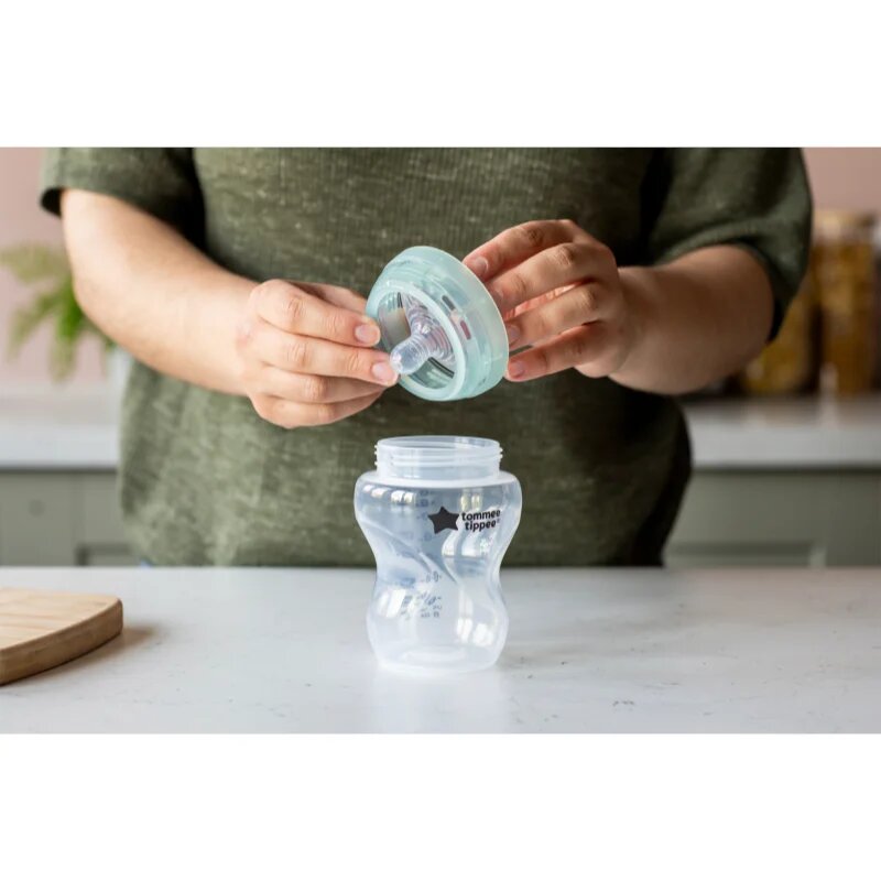 Tommee Tippee Advanced Anti-Colic бебешко шише против колики самостерилизиращ Slow Flow 0m+ 3x260 мл.
