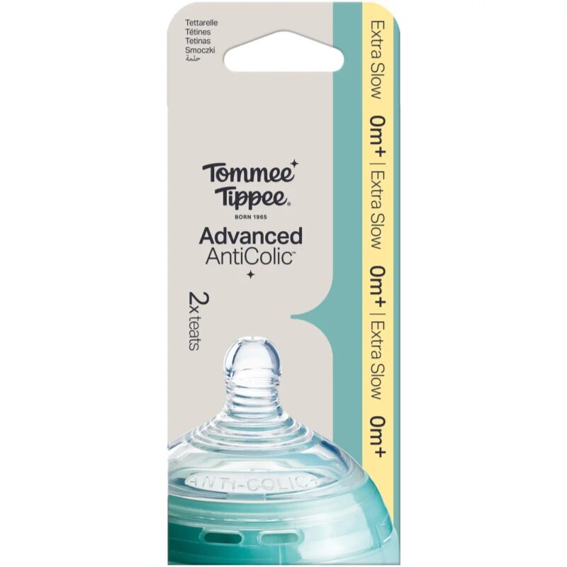 Tommee Tippee Advanced Anti-Colic биберон за шише 0m+ 2 бр.