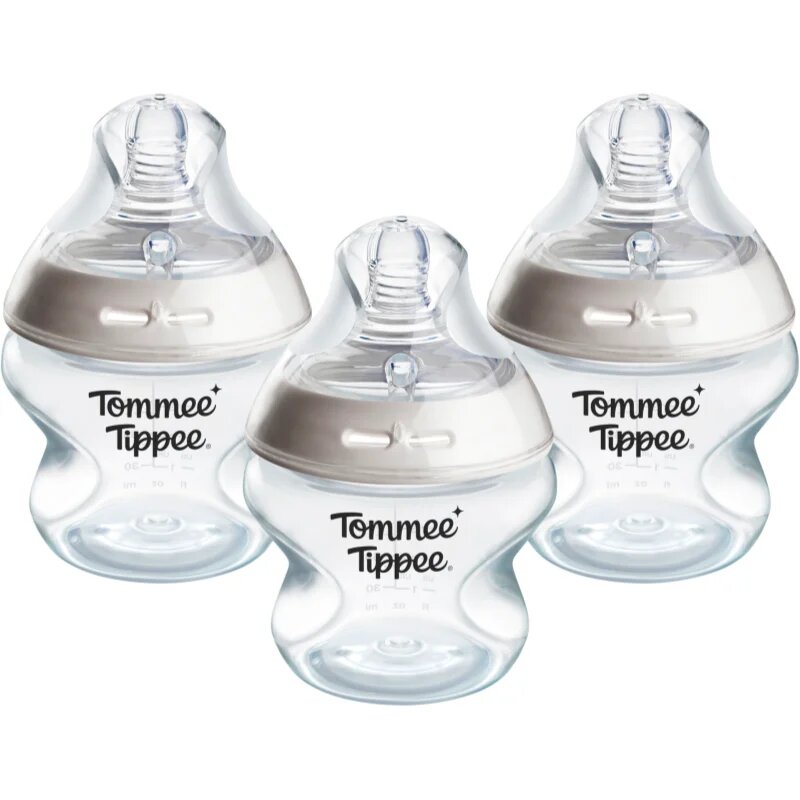 Tommee Tippee Natural Start Anti-Colic самостерилизиращо се бебешко шише Slow Flow 0m+ 3x150 мл.