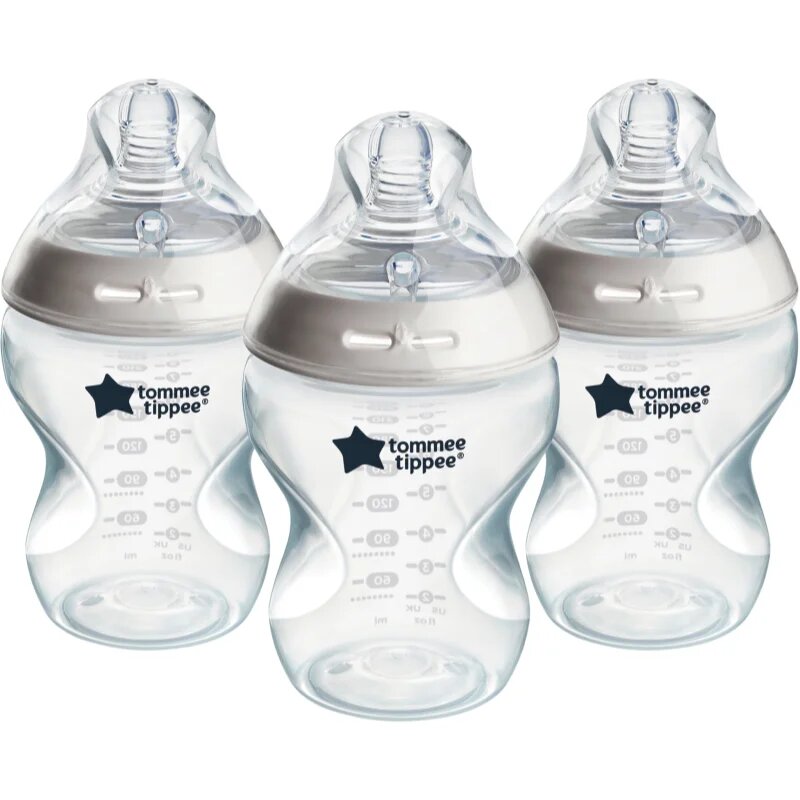 Tommee Tippee Natural Start Anti-Colic самостерилизиращо се бебешко шише Slow Flow 0m+ 3x260 мл.