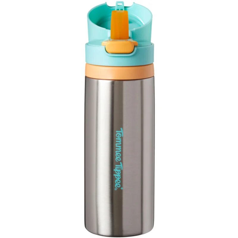 Tommee Tippee On The Go неръждаема термобутилка за вода със силиконова приставка за пиене 24m+ 500 мл.