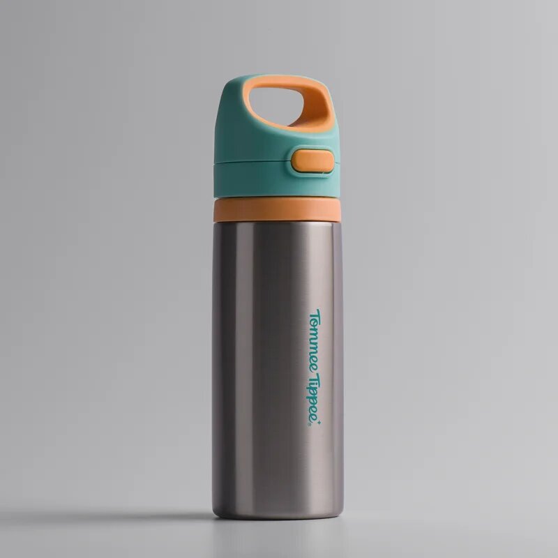 Tommee Tippee On The Go неръждаема термобутилка за вода със силиконова приставка за пиене 24m+ 500 мл.