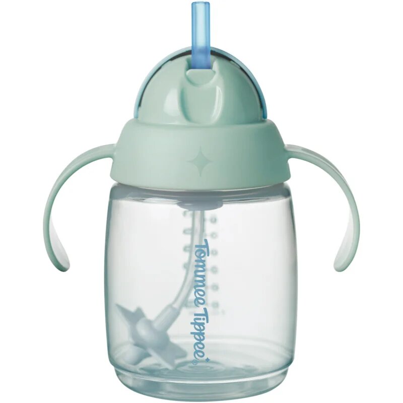 Tommee Tippee Trainer Straw преходна чаша с тежест 6m+ Green 1 бр.