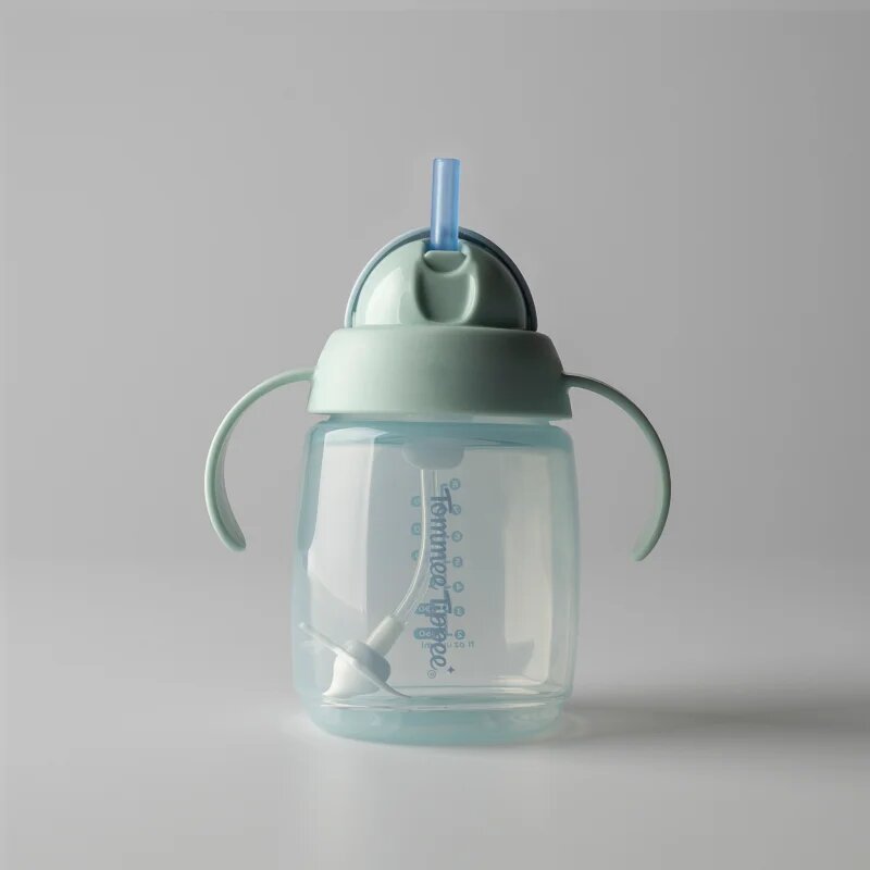Tommee Tippee Trainer Straw преходна чаша с тежест 6m+ Green 1 бр.