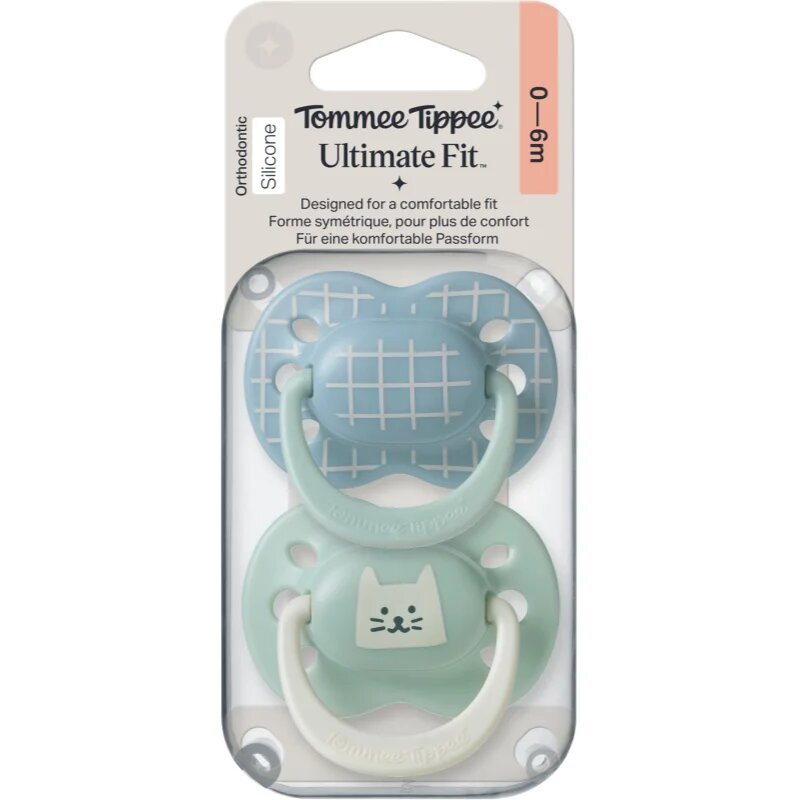 Tommee Tippee Ultimate Fit 0-6m биберон Boy 2 бр.