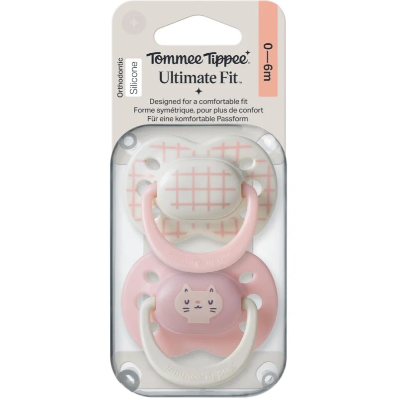 Tommee Tippee Ultimate Fit 0-6m биберон Girl 2 бр.