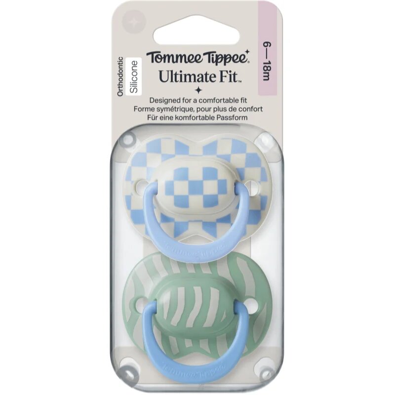 Tommee Tippee Ultimate Fit 6-18m биберон Boy 2 бр.