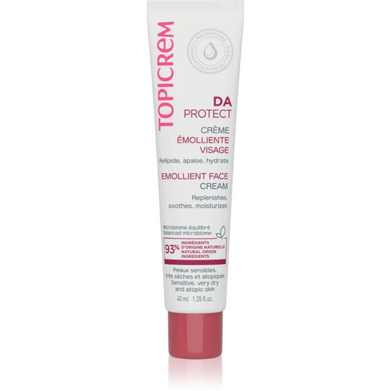 Topicrem DA Emollient Face Cream успокояващ крем за суха атопична кожа 40 мл.