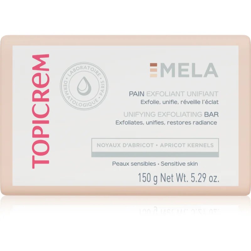 Topicrem MELA Unifying Exfoliating Bar почистващ сапун с ексфолиращо действие за лице и тяло 150 гр.