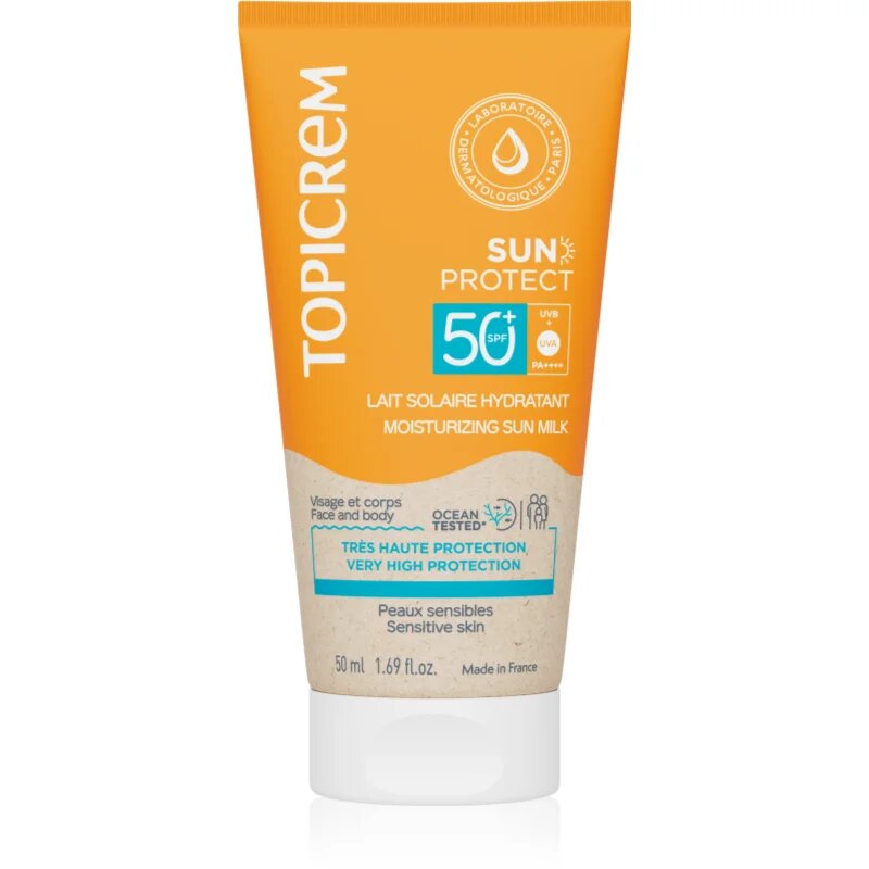 Topicrem Sun Protect Moisturizing Sun Milk хидратиращо мляко за тен SPF 50+ 50 мл.
