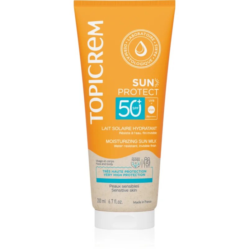 Topicrem Sun Protect Moisturizing Sun Milk SPF50+ хидратиращо мляко за тен SPF 50+ 200 мл.