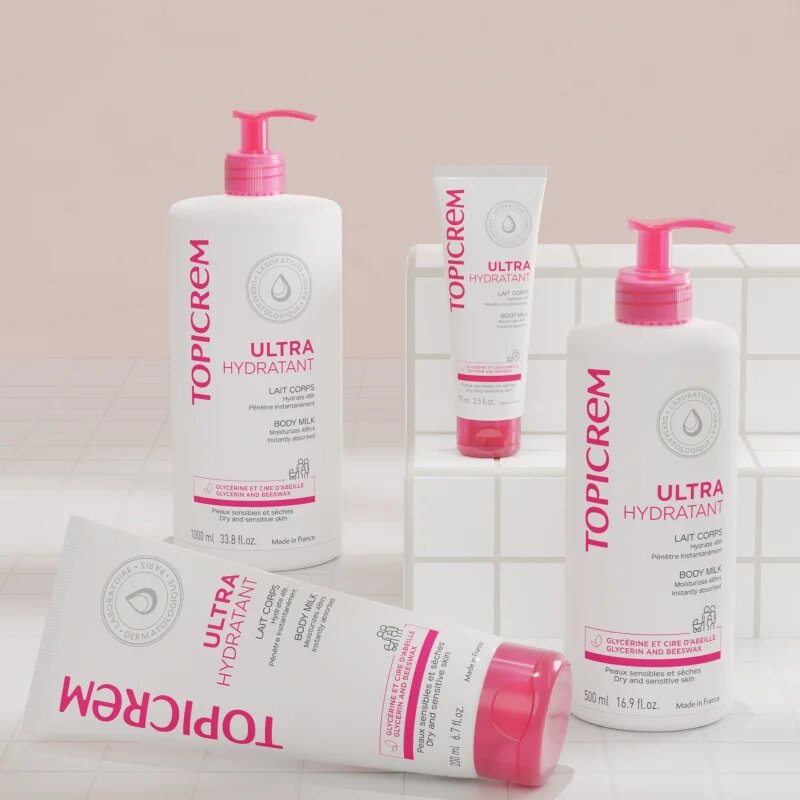 Topicrem UH BODY Ultra-Moisturizing Body Milk дълбоко хидратиращо мляко за тяло за суха и чувствителна кожа 200 мл.