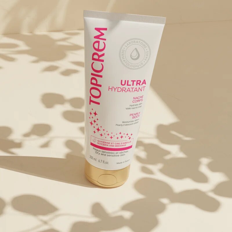 Topicrem UH BODY Ultra-Moisturizing Pearly Body лосион за тяло за чувствителна кожа перлен блясък 200 мл.
