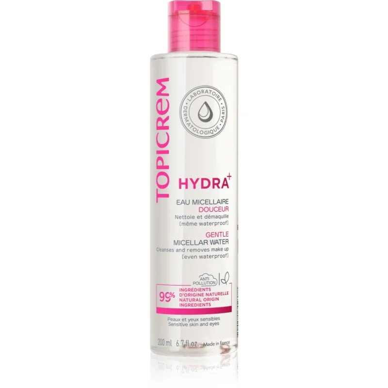 Topicrem UH FACE Gentle Micellar Water нежна почистваща мицеларна вода за чувствителна кожа на лицето и околоочен контур 200 мл.