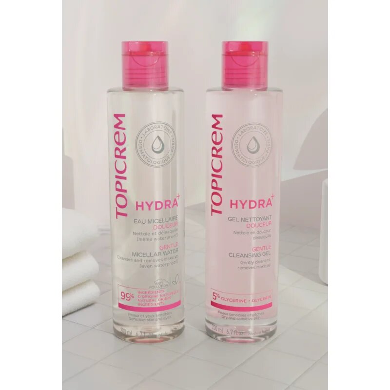 Topicrem UH FACE Gentle Micellar Water нежна почистваща мицеларна вода за чувствителна кожа на лицето и околоочен контур 200 мл.
