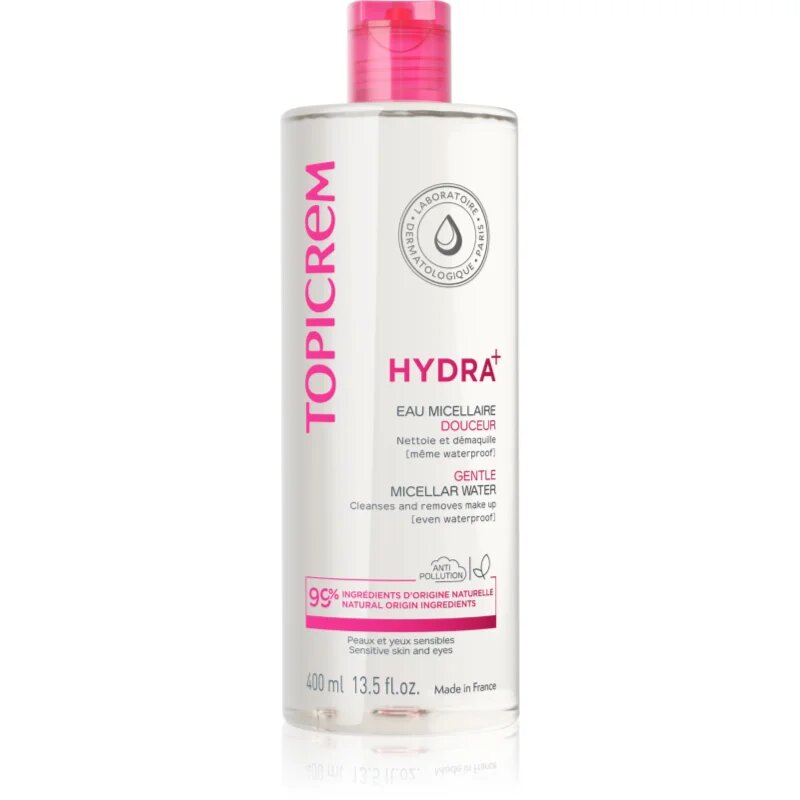 Topicrem UH FACE Gentle Micellar Water нежна почистваща мицеларна вода за чувствителна кожа на лицето и околоочен контур 400 мл.