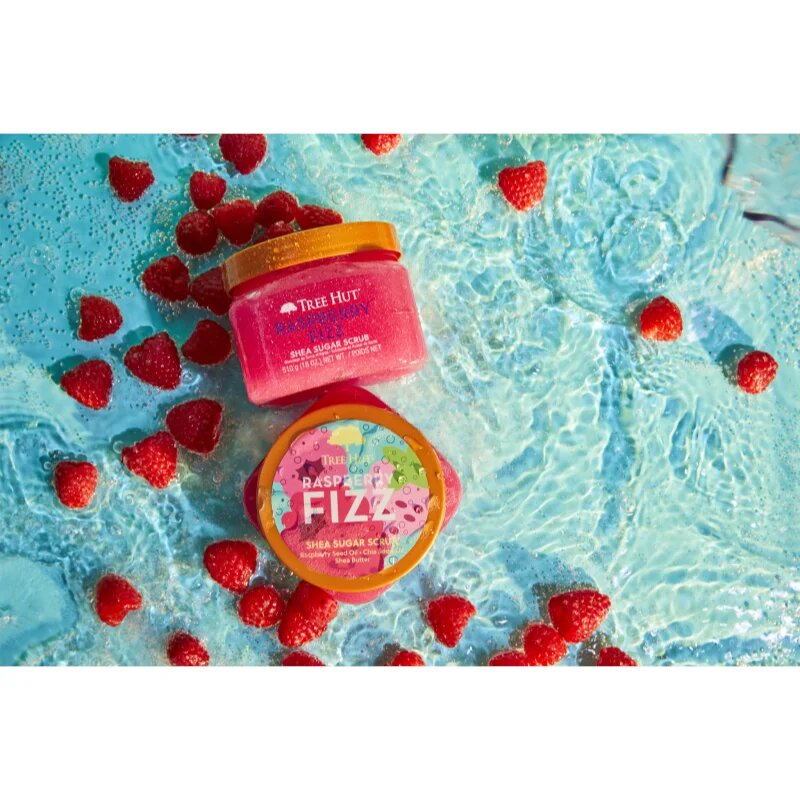 Tree Hut Shea Sugar Scrub Raspberry Fizz захарен пилинг с масло от шеа 510 гр.