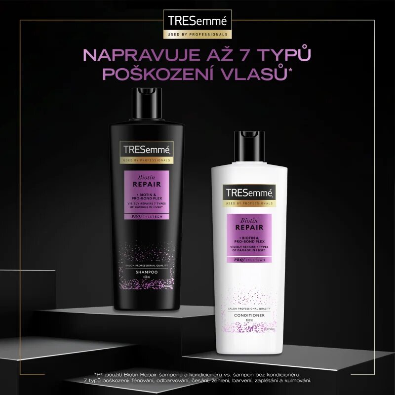 TRESemmé Biotin Repair подсилващ шампоан за увредена коса 400 мл.