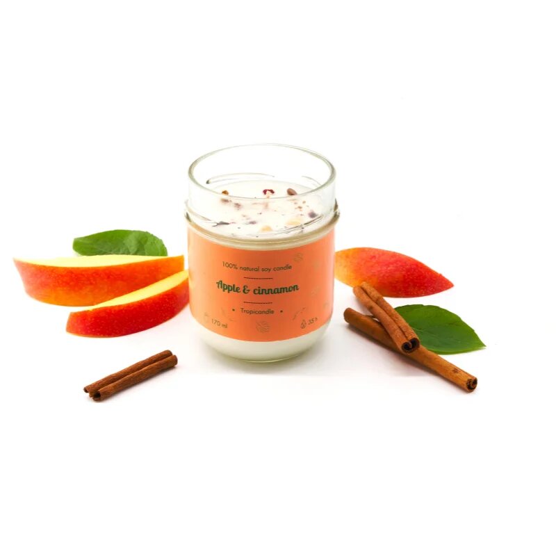 Tropicandle Apple & Cinnamon ароматна свещ 170 мл.