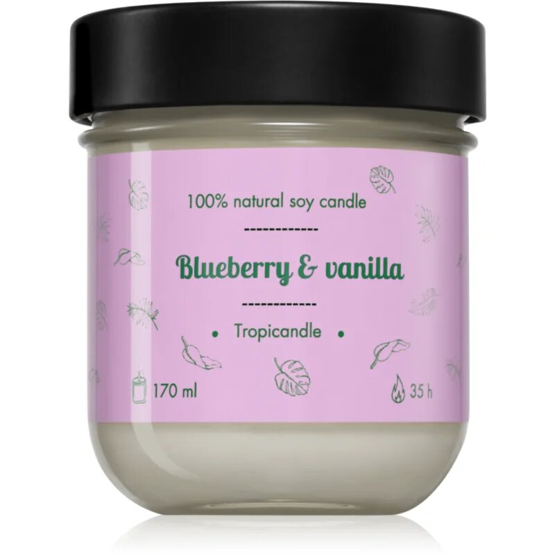 Tropicandle Blueberry & Vanilla ароматна свещ 170 мл.