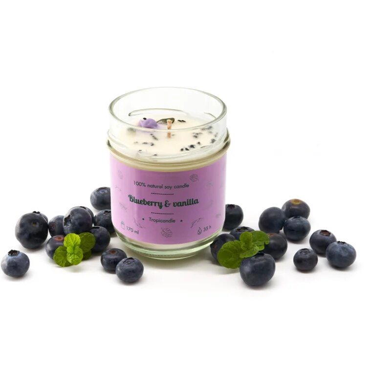 Tropicandle Blueberry & Vanilla ароматна свещ 170 мл.