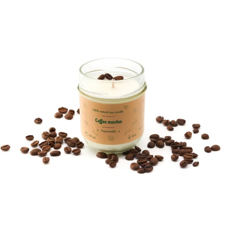 Tropicandle Coffee Mocha ароматна свещ 170 мл.