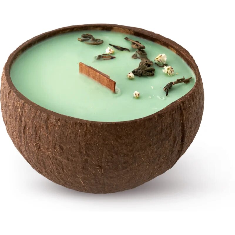 Tropicandle Green Tea ароматна свещ с дървен фитил 350 мл.