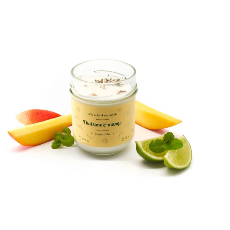 Tropicandle Thai Lime & Mango ароматна свещ 170 мл.