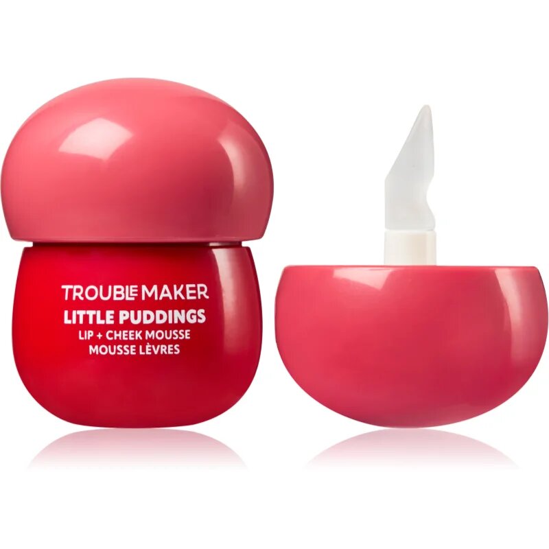 Trouble Maker Little Pudding Lip + Cheek Mousse мултифункционален грим за устни и скули цвят Bunny Baby Pink 5 гр.