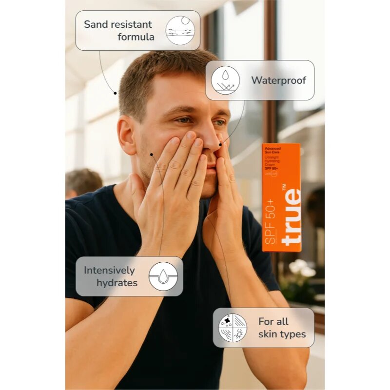 true men skin care Sun Care Ultralight Hydrating Cream SPF 50+ лек хидратиращ крем SPF 50+ 50 мл.