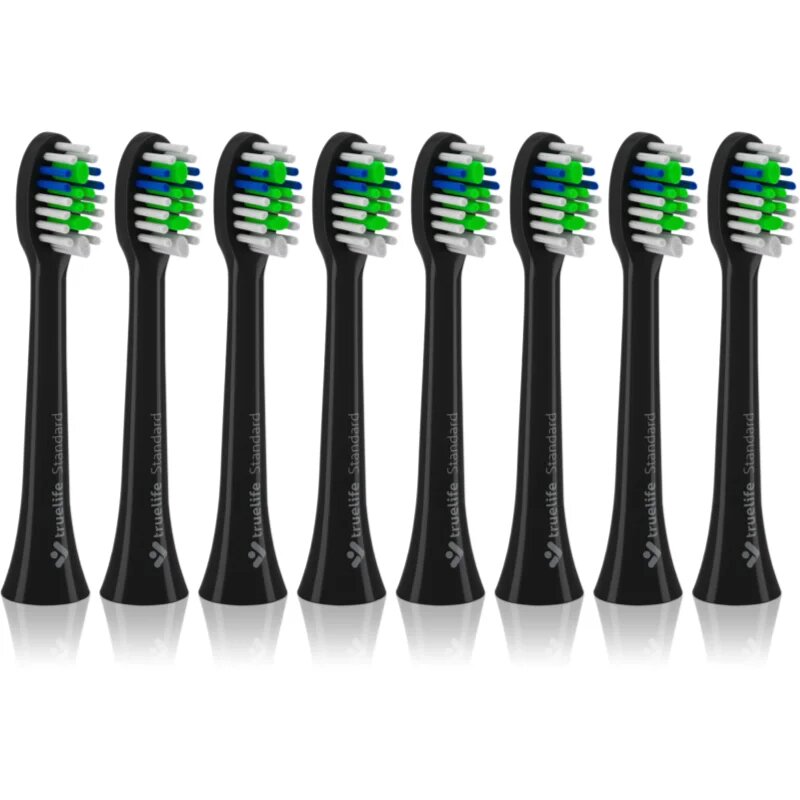 TrueLife SonicBrush Compact Black Standard резервни глави за четка за зъби SonicBrush Compact-series Black 8 бр.