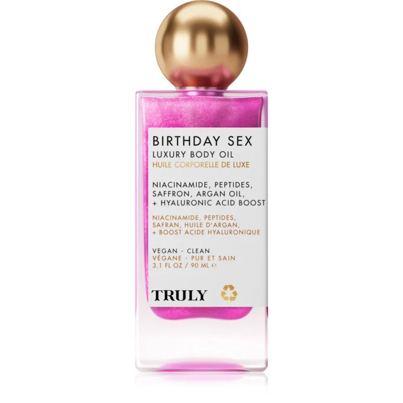 Truly Birthday Sex хидратиращо олио за тяло с хиалуронова киселина 90 мл.
