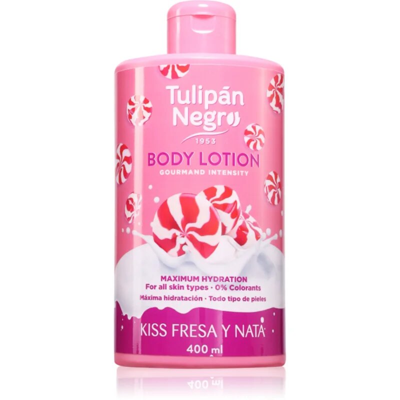 Tulipán Negro Kiss Fresa Y Nata тоалетно мляко за тяло 400 мл.