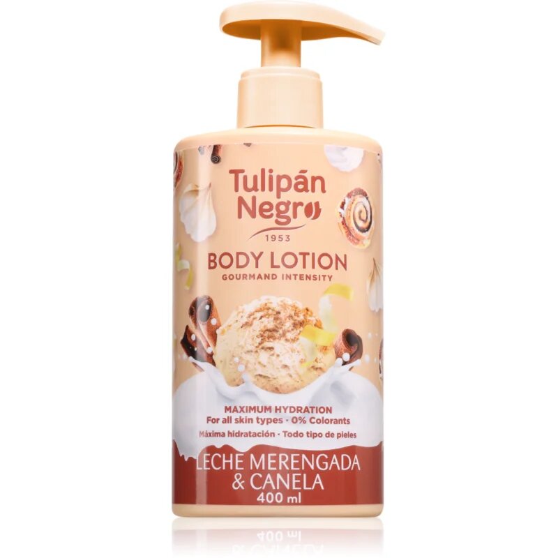 Tulipán Negro Leche Merengada & Canela хидратиращо мляко за тяло 400 мл.