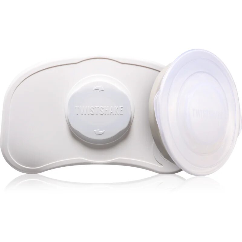 Twistshake Click-mat Mini + Plate подложка с чиния White 2 бр.