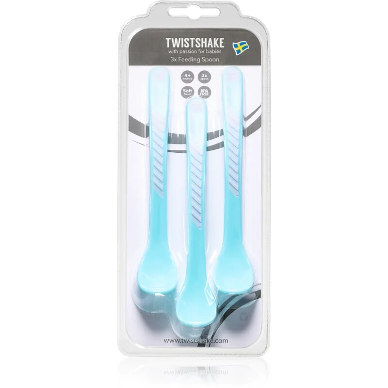 Twistshake Feeding Spoons лъжичка 4+m Pastel Blue 3 бр.