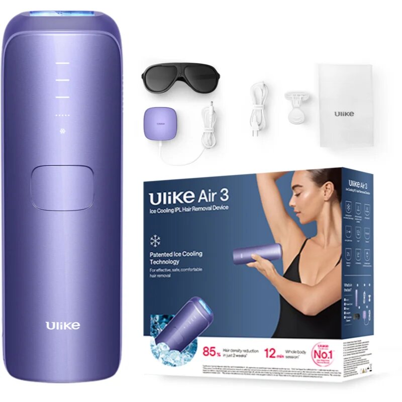 Ulike Air 3 IPL епилатор за тяло лице бикини зоната и подмишниците Deep Purple 1 бр.
