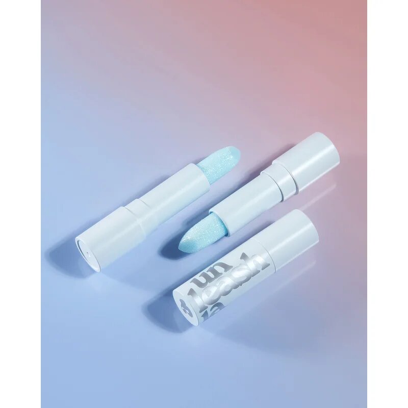 Unleashia Glacier Vegan Lip Balm хидратиращ балсам за устни с блясък цвят No.2 Blue Lagoon 3.3 гр.