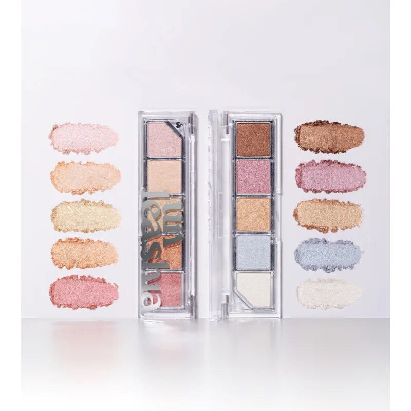 Unleashia Mood Shower Face Palette палитра със сенки за очи и озарители перлен блясък цвят NO.101 Ballerino 1 бр.