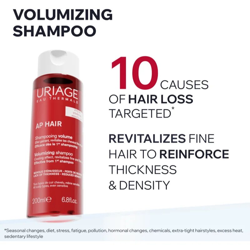 Uriage AP HAIR Volumizing Shampoo шампоан за обем за разредена коса 200 мл.